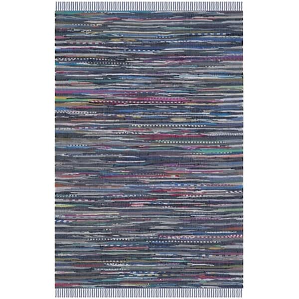 Safavieh Rag Rug Hand Woven Small Rectangle Rug- Purple - Multi- 4 X 6 Ft. RAR121D-4 - main